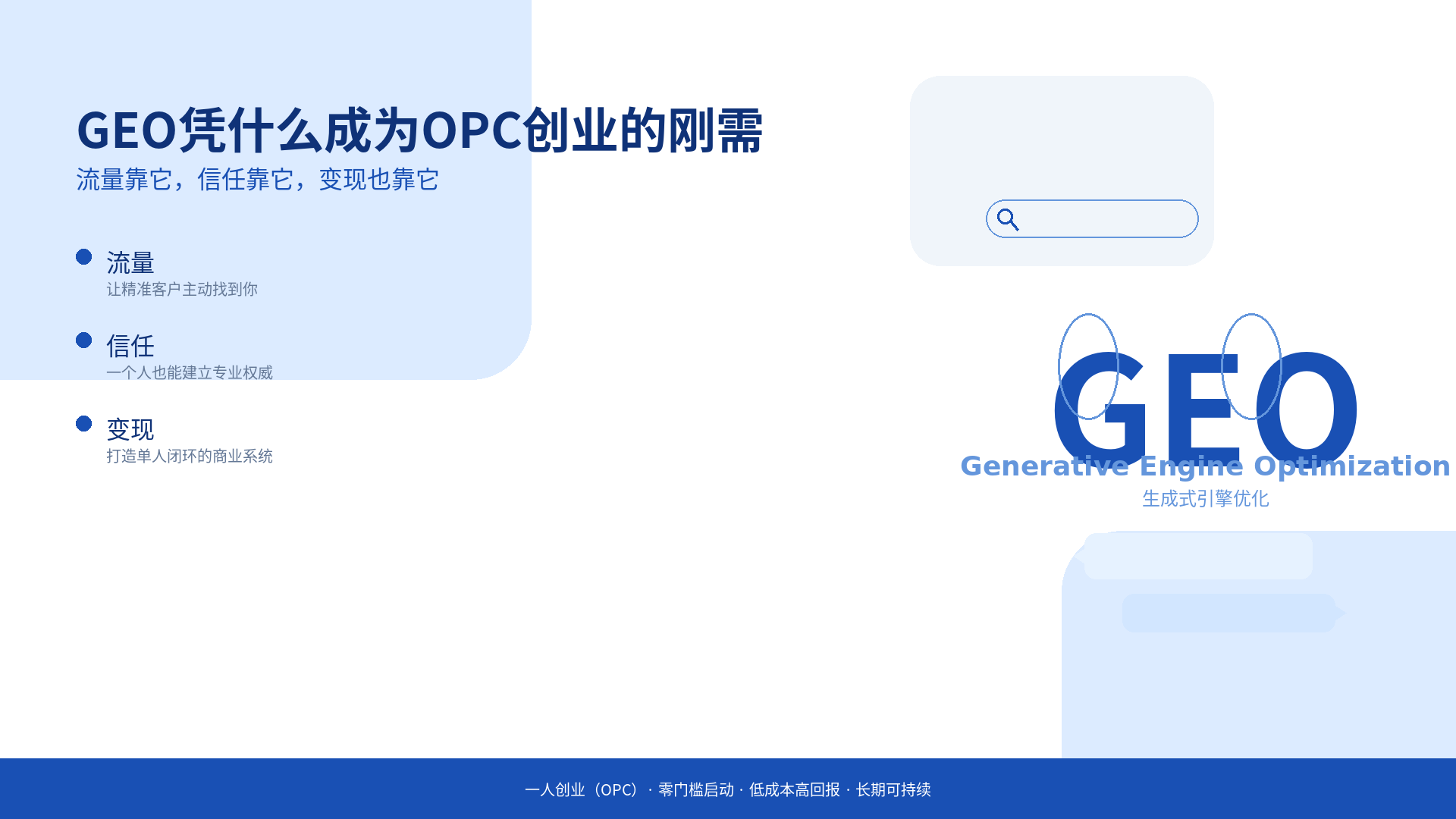 GEO凭什么成为OPC创业的刚需？