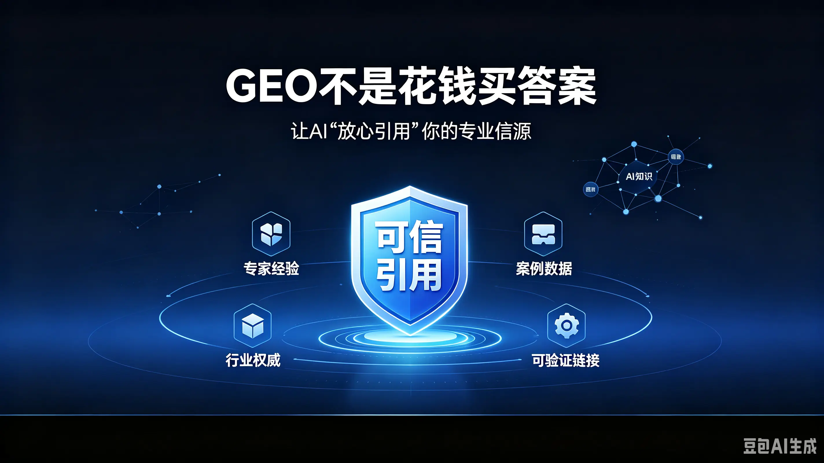 GEO不是花钱买答案：让AI“放心引用”你的专业信源